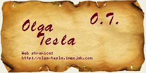 Olga Tesla vizit kartica